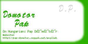 domotor pap business card